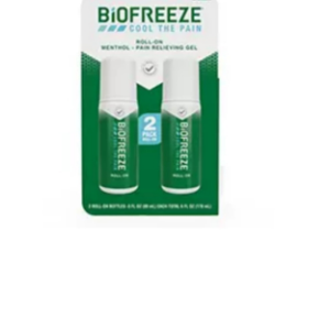 Bi OFREEZE Coolthepain Menthol Pain Relief Roll On 3 floz 2pk
