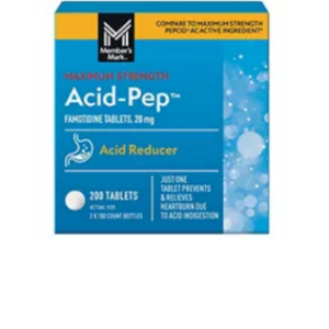 Members Mark Acid Pep Famotidine Tablets 20 mg 100ctpk