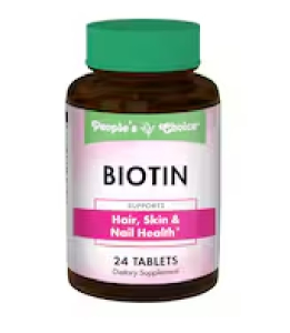 People’s Choice Biotin Dietary Supplement Tablets, 24-pc Pack