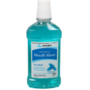 Swan Ice Mint Antiseptic Mouth Rinse, 16.9-oz. Bottles