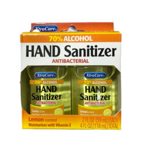 Xtracare Antibacterial Hand Sanitizer lemon Scented, 2-ct. Pack