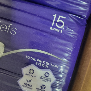 Total Protection Unisex Briefs Medium 15 ct