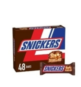Snickers milk chocolate candy bars full size 1.86 oz