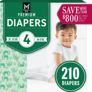 Premium Baby Diapers Size#4 210 ct 22-37 lbs