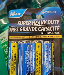 E-Circuit Super Heavy Duty AA Batteries, 8-pc Pack.