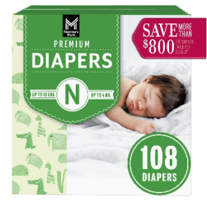 Premium Baby  Diapers New born 108 ct Upto 10 lbs