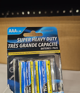 E-Circuit Super Heavy Duty AAA Batteries, 8-pc Pack.