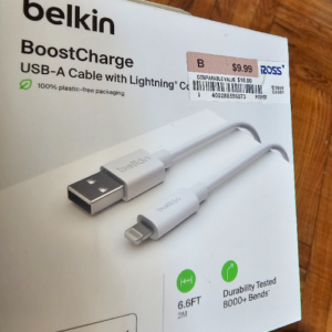 Belkin BoostCharge USB-A with Lighting Connector 4Ft 1.2M WHITE