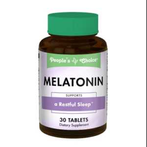 People’s Choice Melatonin Dietary Supplement Tablets for Restf