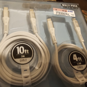 BLUESTONE MULTIPACK TYPE-C TO TYPE-C 3M+1.2M FAST CHARGING BEIGE