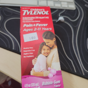 Childre’s Tylenol Acetaminophen Pain + Fever Ages 2-11 Years Bub