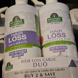 SPANISH GARDEN HAIR LOSS SHAMPOO CONDITIONER GARLIC DUO 946ML X2