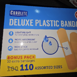 CORALITE DELUXE PLASTIC BANDAGE 110 ASSORTED SIZES