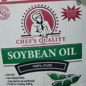 Chef’s Quality Pure Soybean Oil, 35lbs. 15.87kg