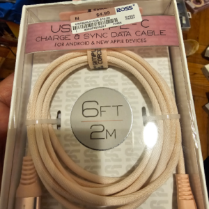 SIMPLY CORDZ TYPE-C TO TYPE-C 2M SUPER TURBO CHARGE CABLE PINK