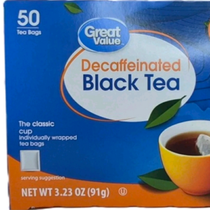 Great Value Decaffeinated Black Tea Bags, 3.23 oz, 50 Count