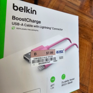Belkin BoostCharge USB-A with Lighting Connector 4Ft 1.2M PURPLE