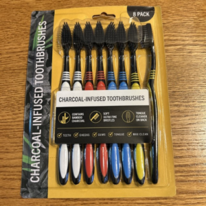 Seven Brands Bath Bamboo Charcoal-Infused Toothbrush 8 pack Set