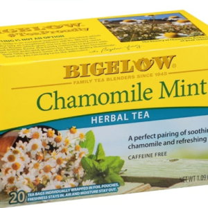 Bigelow Tea Chamomile Mint Herbal Tea, Caffeine Free, 20 Counts