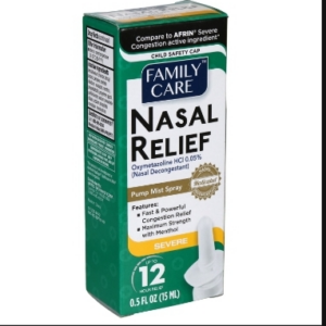 Family Care Severe Nasal Relief Spray, 0.5 oz.