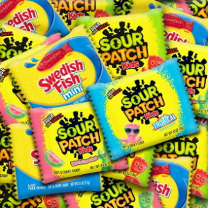 SOUR PATCH KIDS and SWEDISH FISH CANDY, FUN SIZE