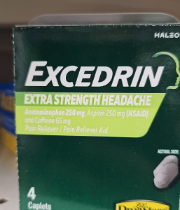 Excedrin Extra Strength Headache and Pain Reliever Caplets, 4-ct