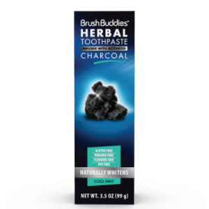 Brush Buddies Charcoal Infused Herbal Toothpaste, 3.5-oz. 99gr