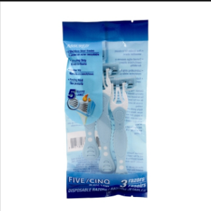 Assured Disposable 5-Blade Razors, 3-pc Pack