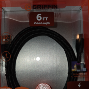 GRIFFIN 6 FT BLACK USB C TO USB A HIGH SPEED CHARGING