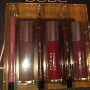 Bebe 6 Pc Liquid Lipstick & Lip Liner Set