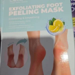 Celavi Exfoliating Foot Peeling Mask, Lemon, 3 Pairs
