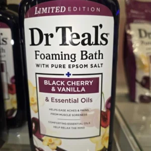 Dr Teal’s Foaming Bath Black Cherry & Vanilla, 34 fl oz/1000 mL
